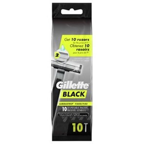 [67038] GILLETTE RAZOR 10ct BLACK FIXED
