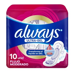 [93464] Always 10 CT ULTRA GEL SUAVE TOALLAS