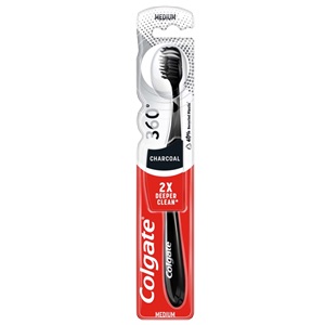[00204] Colgate TB 360 Charc. Black Med. 12pk