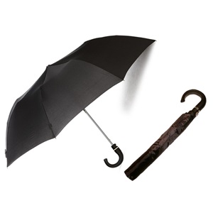 [00232] Black Foldable Rain Umbrella J-Hook