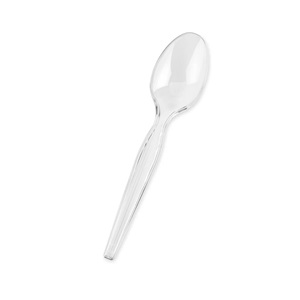 [03475] Heavy Duty Clear Plastic Spoon 36ct