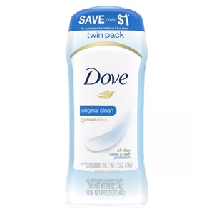 [51910] Dove Deo Original Clean 2.6oz Twin Pack